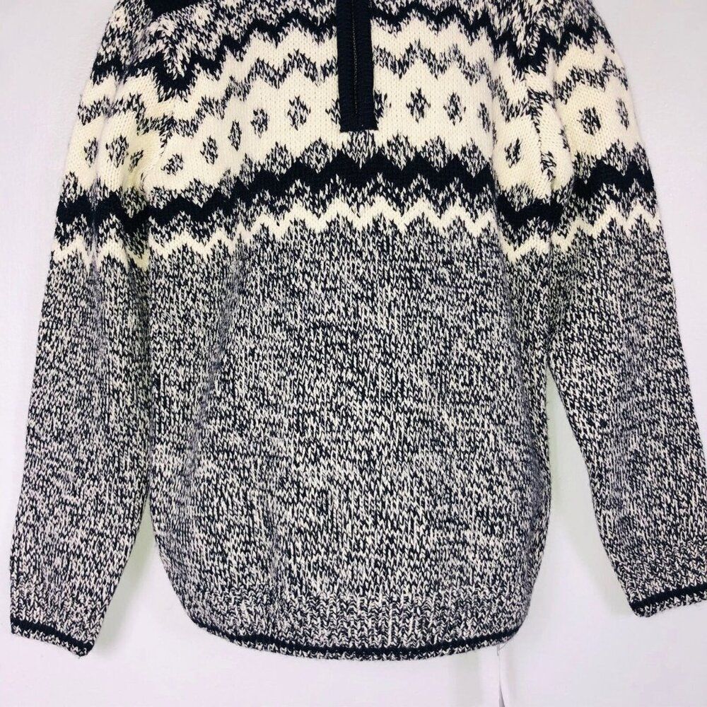 St Bernard Boys Size 9 Sweater Navy Blue White Pullover Fair Isle New - Picture 5 of 8
